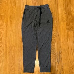 Adidas Charcoal Joggers with Black Drawstring